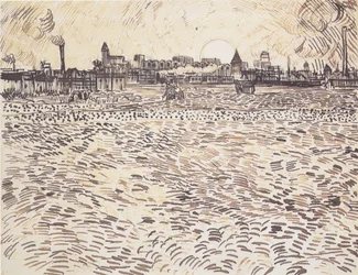 Sommerabend, Zeichnung nach gemalter Studie